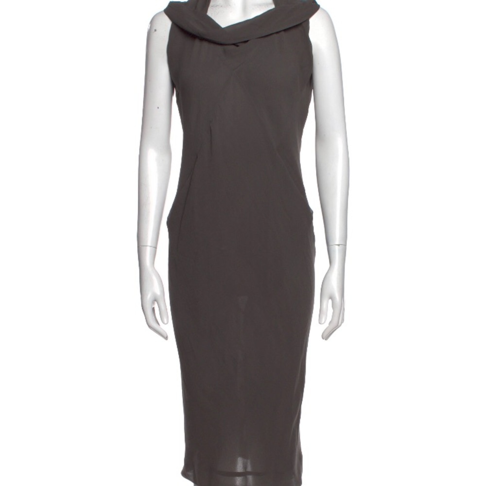 Rick Owens Silk Midi Dress Gleam 2010